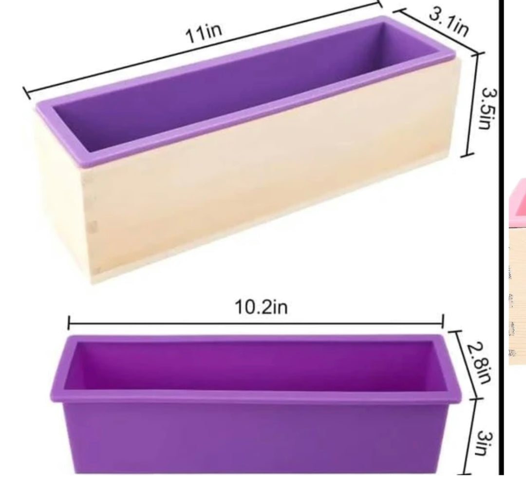 Wooden soap mould with Silicone
